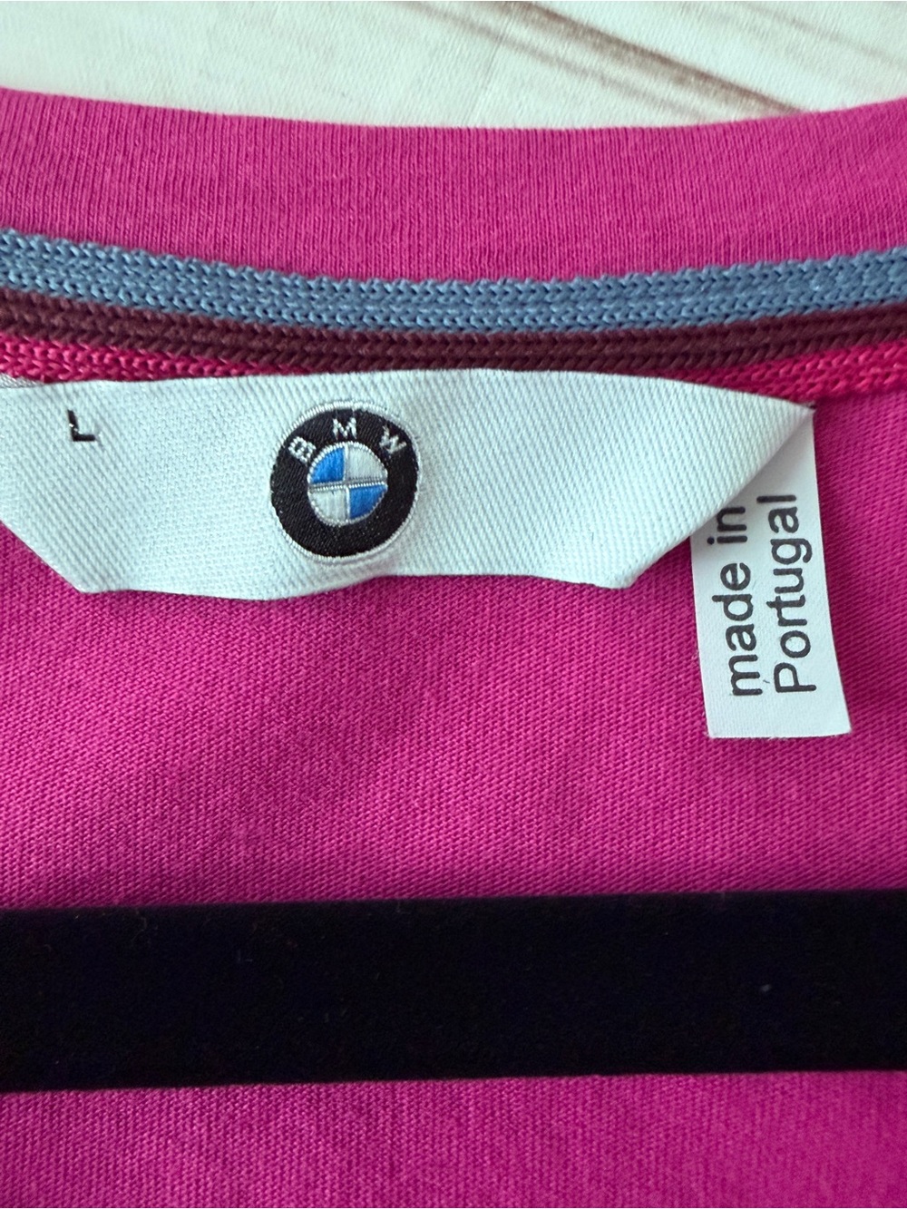 BMW Women’s Short-Sleeve Scoop Neck Top - Fuchsia Pink - Picture 3 of 6